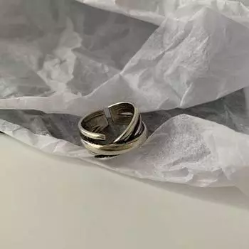 Style Width Zinc Zinc Alloy Hip-hop Couple Ring Opening Adjustable Ring Female Finger Ring Korean Style Ring B