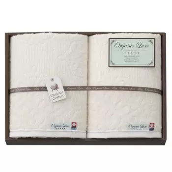 Stylem Imabari Towel Bath Towel Gift Set of 2 60 x 100cm Organic Luxe Made in Japan LU6027 Takisada-Osaka бежевый