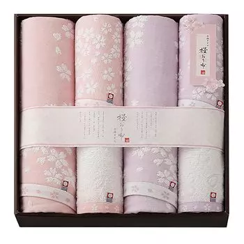 Stylem Imabari Towel Sakura Oricloth Towel Set Gift Set of 6 Bath Towels x 2 x Face Towel x 4 x Cherry Blossom Pattern Day Present Made in Japan