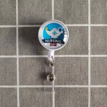 Styles Gifts Work Name Tag Cute Nurses ID Name Retractable Badge Reel Holder for Nurse Swivel Clip 5