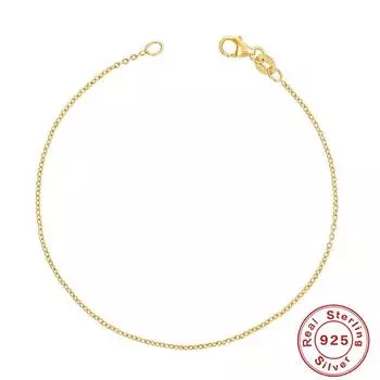 Stylish And Simple Daily Basic Chain, Very Cost-Effective S925 Sterling Silver Women S Bracelet 925 Silver золотой