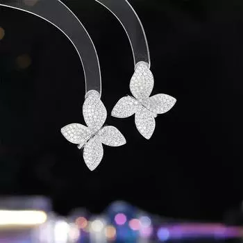 Stylish and simple high-end leaf flower stud earrings s925 silver needle earrings light luxury niche design earrings золотой