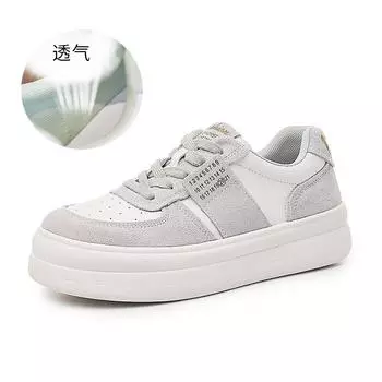 Stylish and simple little white shoes 2025 summer new small thick sole comfortable and versatile light casual big head women s shoes 35