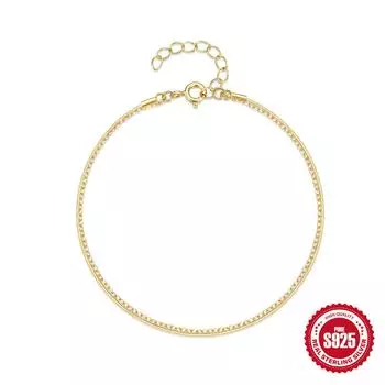 Stylish And Simple S925 Sterling Silver Double-Layer Chain Bracelet Women S Exquisite Jewelry Gift Gold-Plated 925 Silver золотой