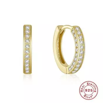 Stylish And Simple Style S925 Sterling Silver Personalized Interval Double Row Luxury Diamond Earrings Earrings 925 Silver