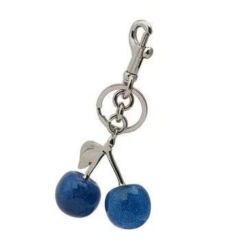 Stylish Blue Cherry Key Holder Elegant Blue Cherry Key Charm Durable and Fashionable Keychain Pendant Accessory