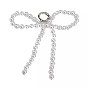 Stylish Bowknot Pendant with Fringe Fashionable Beaded Bowknot Phone Hangings Accessory for Women s Phones and Keychains