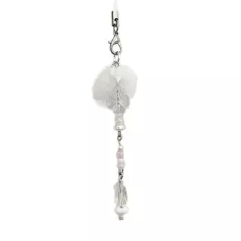 Stylish Bowknot Phone Chain Ornament Heart Beaded Cellphone Pendant Phone Lanyard Bag Charm for Fashionable Individuals 2