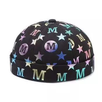 Stylish Fashion Yuppie Hat Men s and Women s Same Style All Year Round Street Hip Hop Style Skullcap Young Trendy Style Chinese Landlord Hat Black Adjustable