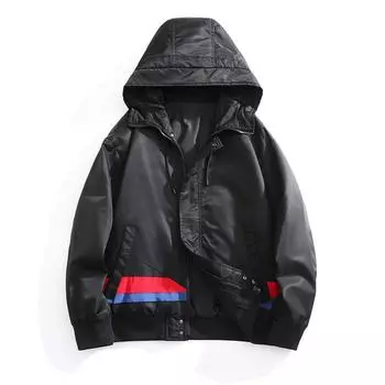 Стильное мужское пальто весна-осень свободная универсальная куртка мужская красивая мужская летная куртка M