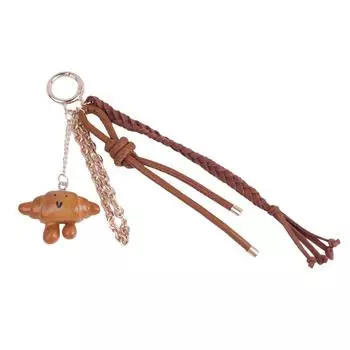 Stylish Miniature Food Themed Key Holder Bag Decoration With Braided Rope Bag Accessories For Everyday Practical Use T3