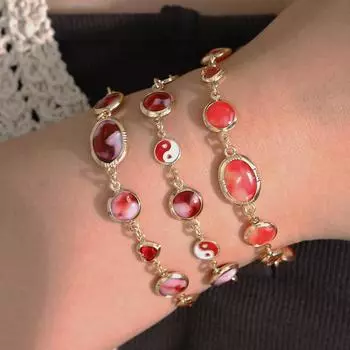 Стильный овальный женский браслет с персонализированными регулируемыми аксессуарами Sweet Forest A