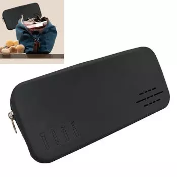 Stylish Silicon Toiletry Bag Makeup Brush Holder Waterproof for Travel and Daily розовый