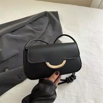 Stylish simple texture baguette bag armpit bag 2024 autumn new popular retro Internet celebrity shoulder bag women s bag белый