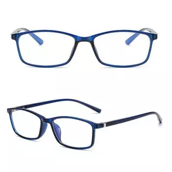 Стильная простота Анти-синий Женские/Мужские Очки Лучи Очки для Чтения Очки для Близоруких Квадратные Модные очки Уникальные 0 чёрный