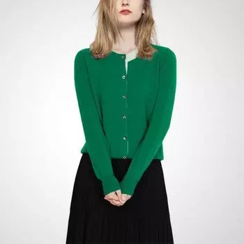 Stylish Slimming Cardigan Shawl Sweater Outwear Lace Green M