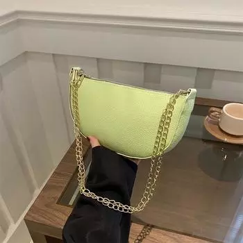 Stylish small fresh solid color dumpling bag 2024 new simple literary one shoulder crossbody saddle bag ins women s bag чёрный