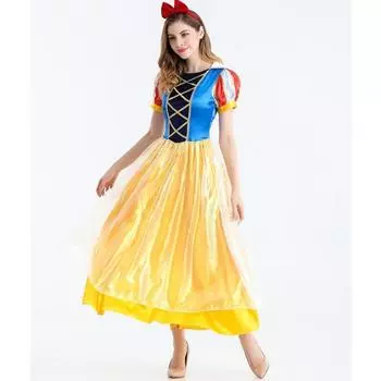 Stylish Snow White Fantasy Costume With Premium Quality Fabric For Roleplaying Adventures M