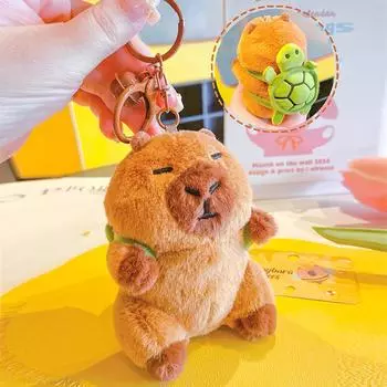 Stylish Turtle Capybara And Bee Plush Keychain Creative Cartoon Keychain Bags For Turtle