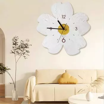 Stylish Wall Wall Floral High Wall Scandinavian Living White Clock, Flower-shaped Clock, Cute, Cute, Room, Pattern, Clock, Quality, Clock, Room,