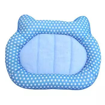 STYRIA Cool Cat Mat Cat Dog Pet Bed для лета, моющийся, милый, прохладный, холодный, для кошек и маленьких собак, дышащая сетка в горошек, весна/лето, противоскользящий синий