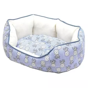 STYRIA Pile Pine Circle Pet Pet для двусторонней кровати, собаки, кошки, кровати, весна/лето, моющийся, милый, стильный, прохладный, полотенце, гладкий, пушистый, круглый, (М, синий