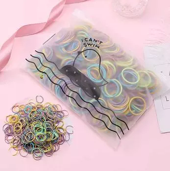 (SU)100 штук резинок для девочек, детские завязки для волос, красочные аксессуары для волос One size
