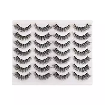 (SU)14 пар накладных ресниц из искусственной норки, густые ресницы, 3d накладные ресницы чёрный