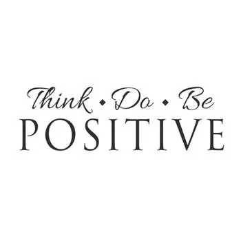 (SU)57x18 см Think Do Be Positive виниловая наклейка с цитатой на стену слова наклейки домашний декор съемный DIY для украшения гостиной