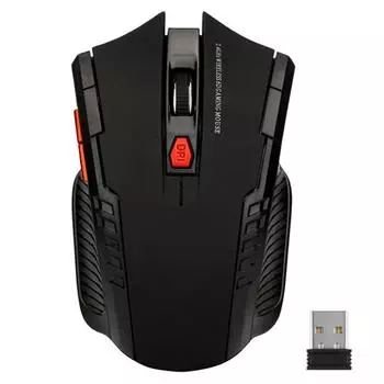 (SU)Беспроводная оптическая мышь 2,4 ГГц и USB-приемник для портативного компьютера DPI One Size чёрный