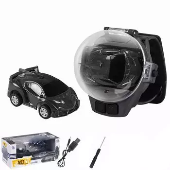 (SU)Часы с дистанционным управлением, радиоуправляемая машина для трюков, часы с дистанционным управлением 2,4 ГГц, грузовик с дистанционным управлением, мини-радиоуправляемая машина, игрушки для хобби, подарки для детей, мальчиков и девочек One Size