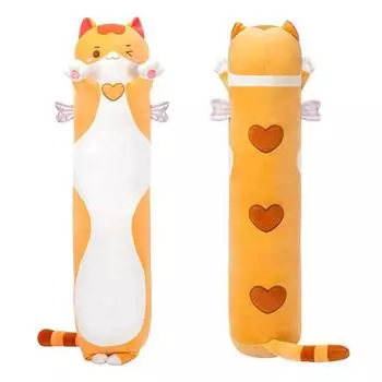 (SU)Длинные плюшевые подушки для тела кошки, 20 дюймов, мягкие мягкие игрушки с милыми кошками, плюшевые подушки для кошек, игрушка-кукла в подарок для подруги One Size