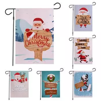 (SU)Флаг с Рождеством в саду, вертикальный двухсторонний флаг из мешковины для домашнего двора, наружного декора, 12 x 18 дюймов A