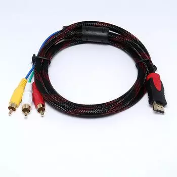 (SU)HDMI-папа на 3 RCA видео-аудио AV-кабель адаптер для телевизора HDTV DVD 1080P One size