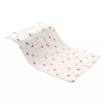 (SU)Хлопковое полотенце для мытья лица с мультяшным принтом для новорожденных, полотенце для слюны E