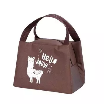 (SU)Изолированный чехол для переноски с героями мультфильмов для пикника, термопортативная сумка для холодного обеда, сумка для бенто BK чёрный