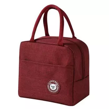 (SU)Изолированный чехол для переноски с героями мультфильмов для пикника, термопортативная сумка для холодного обеда, сумка для бенто NY тёмно-синий