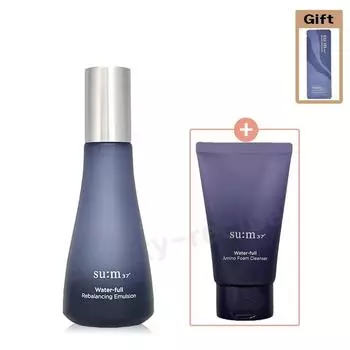 Су:m37 Degree Waterful Восстанавливающая Эмульсия 120 мл, Waterful Amino Foam 100 мл Набор