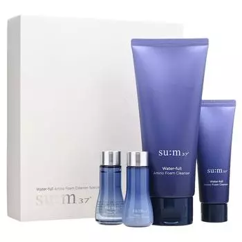 SU:M37 Water-full Amino Foam Cleanser Special Set 4 шт., Увлажнение, Корейская косметика, Kbeauty, пробник