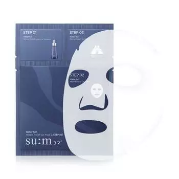 su:m37 Water-full Marine Relief Gel Mask 3 Step Kit 5ea +RANDOM GIFT