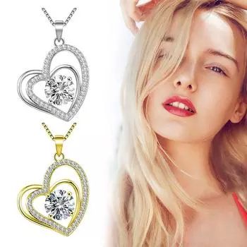 (SU)Медное ожерелье Любовь Умное ожерелье Ювелирные изделия ко Дню святого Валентина Ожерелье для пары One size золотой