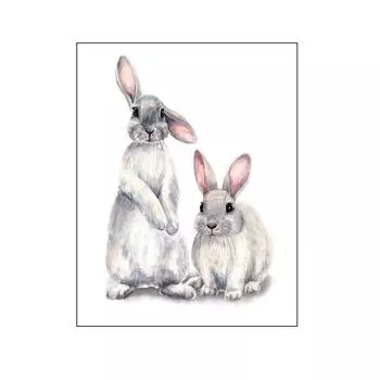 (SU)Милый кролик стикер стены съемный ПВХ спальня фон стикер стены One size