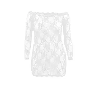 (SU)Модное женское сексуальное нижнее белье с открытой спиной и поясом с бантом и кружевным боди с v-образным вырезом M