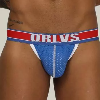 (SU) Мужские двойные трусики-стринги, сексуальные однотонные дышащие трусы-стринги M