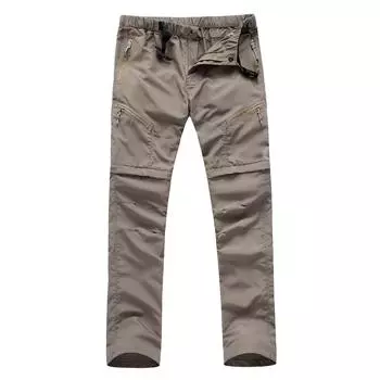 (SU)Мужские походные длинные брюки, быстросохнущие брюки, повседневные водонепроницаемые брюки XL серый