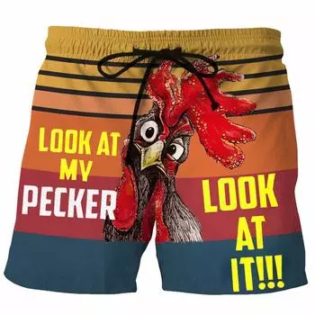 (SU)Мужские повседневные брюки с принтом на шнуровке для пляжной работы, повседневные брюки, шорты, брюки XL красный