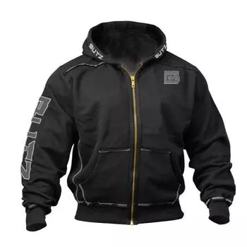 (SU)Мужской цветной пуловер с застежкой-молнией и длинными рукавами, толстовка с капюшоном, топы, блузка M чёрный