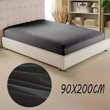 (SU)Наматрасник, классическая хлопковая простыня на подкладке, разных цветов, 90 x 200 см One size