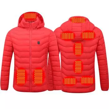 (SU)Недавно модернизированный жилет с двойным управлением 9, интеллектуальное электрическое нагревательное пальто с постоянной температурой XL чёрный