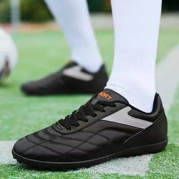 (SU)Пара Сломанных Ногтей Футбольные Ботинки Студент Короткие Тренировочные Ногти Нижняя часть 41 чёрный